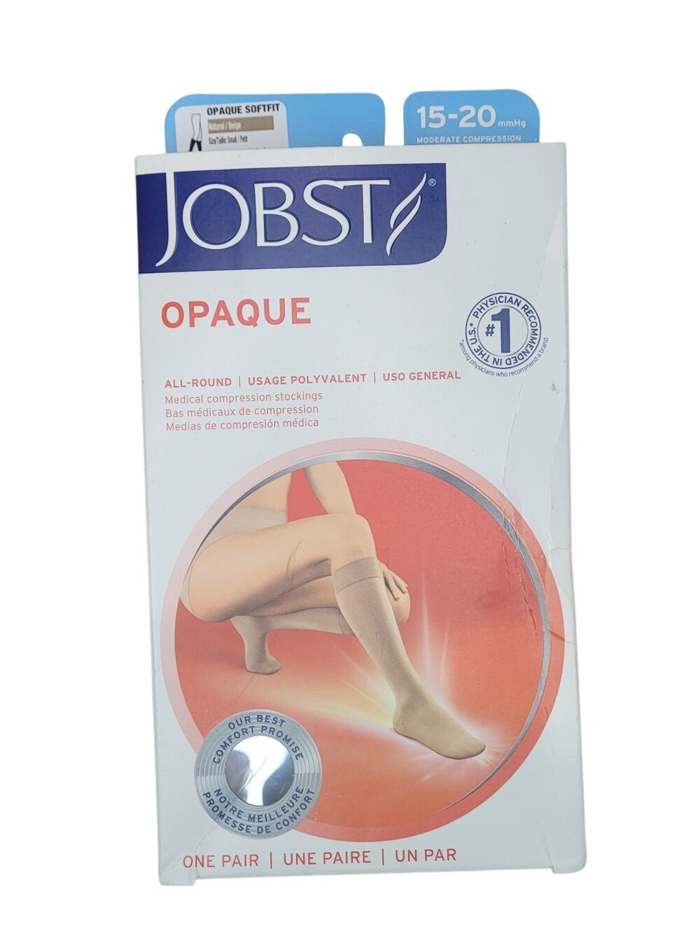 JOBST Opaque 15-20 mmHg moderate compression knee-high stockings Small
